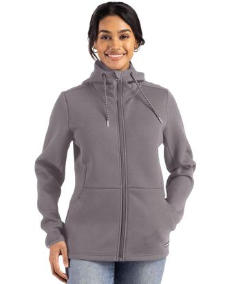 Cutter & Buck Roam Epic Comfort Recycled Womens Full Zip Hooded Jacket