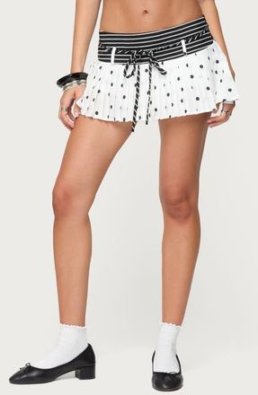 Edikted Marniee Mixed Print Micro Miniskirt in Black-And-White at Nordstrom, Size X-Small