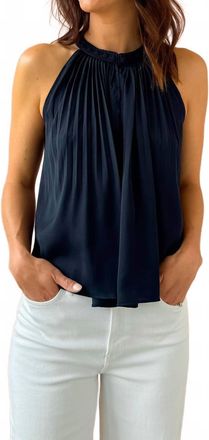 Current Air Seaside Halter Top In Navy