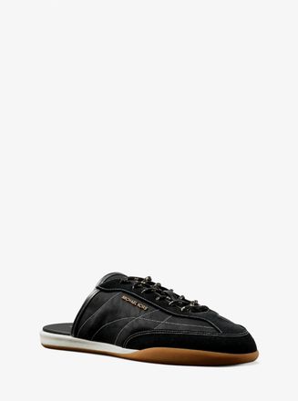 Michael Kors Nolan Nylon and Suede Mule