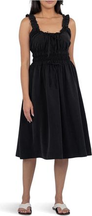 Kut from the Kloth Womens KUT from the Kloth Wednesday Dress Black Ruffle Tie Waist RED1264