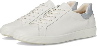 Ecco Soft 7 Easy Slip Sneaker Womens Shoes White/Pure Silver : EU 42 (US Womens 11-11.5) M, Leather