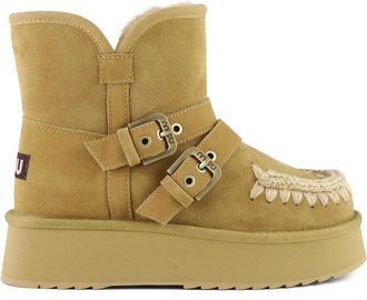 Mou Winterlaarzen - Dames - Winterlaarzen - Bruin - 38 EU - Leer - Schoenen