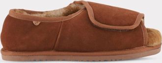 Lamofootwear Mens Classic Apma Open Toe Wrap Slip-On In Chestnut
