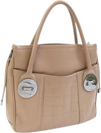 Chanel Pre-owned Vintage Handbag - Dames - Vintage Handtas - Beige - ONE Size - Leer - Vintage