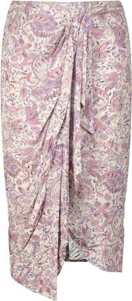 Isabel Marant Paisley Draped Midi Rok - Dames - Midirokken - Veelkleurig - S - Rokken