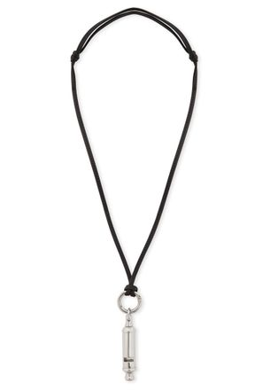 Christophe Lemaire Acme Whistle Leather Necklace - Silver - One Size