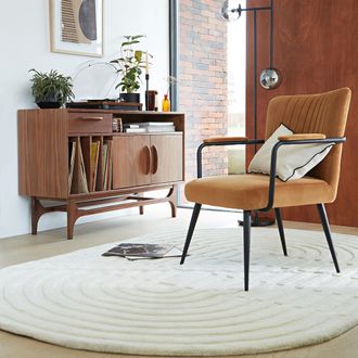 La Redoute Interieurs Vintage fluwelen fauteuil met armleuningen, Ronara