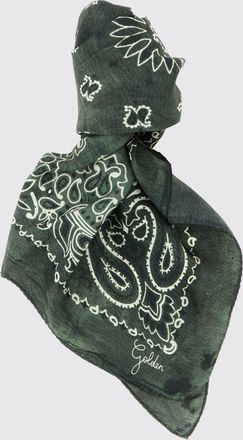 Golden Goose Foulard quadrato in pura seta con stampa bandana astratta