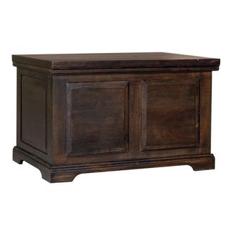 Jaipur Furniture Large Box - Mango Wood - L50 x W80 x H50 cm - Dark Finish in Brown