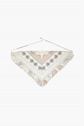 Anna Sui Womens Bandana Heritage Scarf In Sky Blue