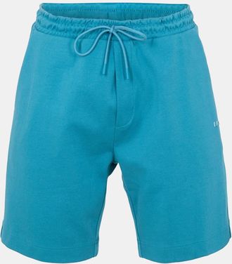 HUGO BOSS Mens Headlo X Solid Sweat Shorts in Medium Blue - Size Small