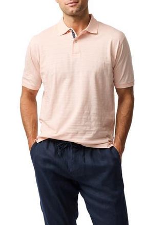 Rodd & Gunn Evans Bay Stripe Cotton Piqu&eacute; Polo in Coral at Nordstrom Rack, Size Small