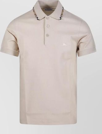 Burberry polo shirt contrasting collar short sleeves