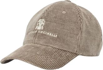 Brunello Cucinelli Logo Cotton Baseball Cap - male - Brunello Cucinelli - Hats & Caps - Gray - M - Accessories