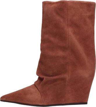 Vic Mati&eacute; Laarzen Bruin - Dames - Sleehakken - Bruin - 39 EU - Su&egrave;de - Schoenen