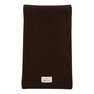 Manuel Ritz Ribbed Knit Scarf - male - Manuel Ritz - Winter Scarves - Brown - ONE SIZE - Accessories