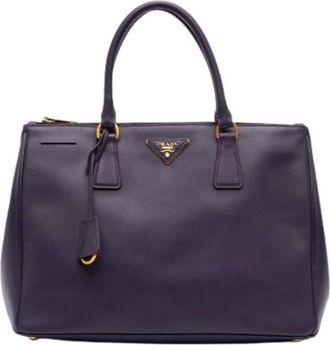 Prada Pre-owned Handbags, female, Purple, Size: ONE SIZE Pre-owned Vintage Leather Handbag