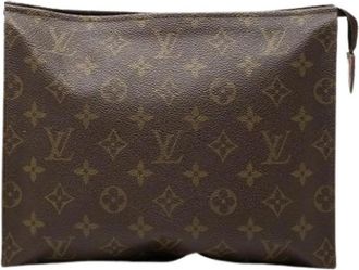 Louis Vuitton Pre-owned Toiletry Pouch 26 - Dames - Vintage Clutch - Bruin - ONE Size - Vintage