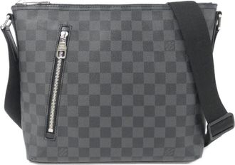 Louis Vuitton Gray Coated Canvas Shoulder Bag (Pre-Owned)