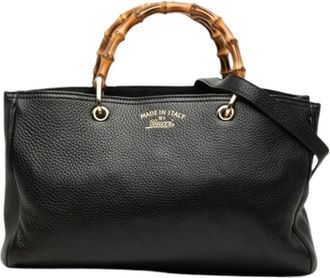 Gucci Pre-owned Vintage Handbag - Dames - Vintage Handtas - Zwart - ONE Size - Leer - Vintage