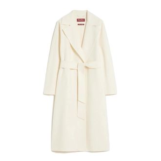 Max Mara Belted Coats, female, White, Size: 4XS Mstcles Coat