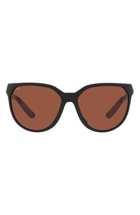 Costa Mayfly 58mm Polarized Round Sunglasses in Matte Black at Nordstrom Rack