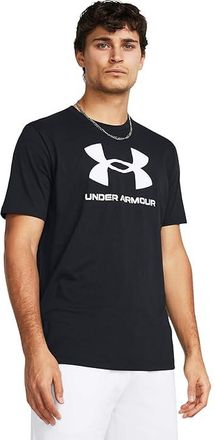 Under Armour Sportstyle Logo Short Sleeve T-Shirt Mens Clothing Black/White : 2XL, Polyester