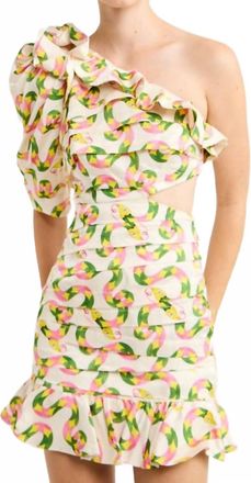 Alemais Seeker One Shoulder Mini Dress In Multi