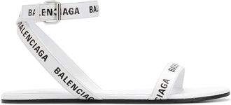 Balenciaga Sandalen met logo bandje - Wit