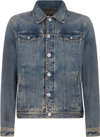 Moorer Denim Jackets, male, Blue, Size: M Lovere Denim Jacket