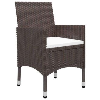 Berkfield Home Beautiful 5 Piece Garden Dining Set with Cushions Brown