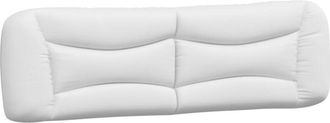 vidaXL Cabecero de cama acolchado cuero sintético blanco 180 cm Vidaxl