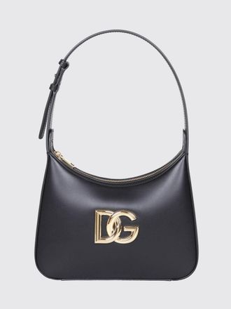 Dolce & Gabbana Borsa a spalla 3.5 in pelle di vitello con logo DG