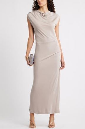 Nordstrom Draped Matte Jersey in Tan Etherea at Nordstrom Rack, Size Xx-Small