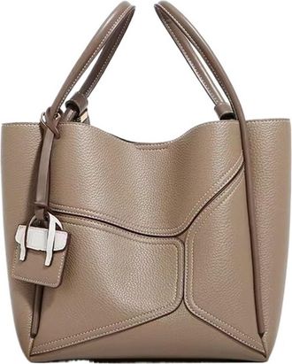 Generic Compatible For Casual Large Capacity Tote Bag Womens Color Blocking Single Shoulder Crossbody Neutral Simple(Grey)