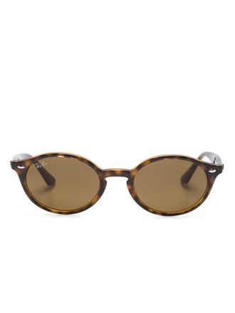 Ray-Ban tortoiseshell-effect oval-frame sunglasses - Bruin