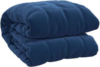 vidaXL Weighted Blanket Blue 200x200 cm 13 kg Fabric Vidaxl
