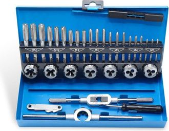 OEM Juego De 32 Machos Y Terrajas M3-m12, Juego De Herramientas De Roscado Para Cortar Y Roscar Tuercas