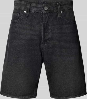 Jack & Jones Jack & Jones Loose Fit Jeansshorts mit Eingrifftaschen Modell TONY in Black, Gr&ouml;&szlig;e XXL