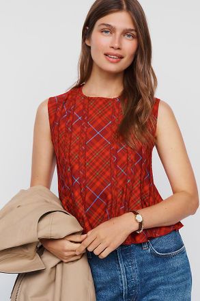 Maeve Pleated Peplum Blouse