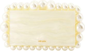 Cult Gaia Womens Eos Clutch Ivory Acrylic