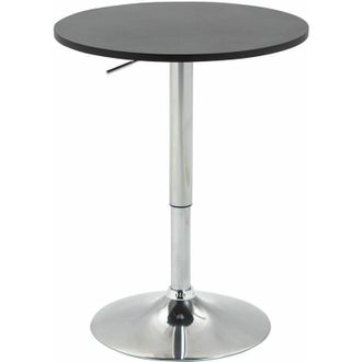 HOMCOM Homcom - Mesa De Bar Regulable En Altura Con Base Antideslizante &Oslash;60x69-93 Cm Negro