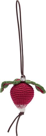 J.W.Anderson Radish Crochet Cotton bag Charm - Burgundy - One Size