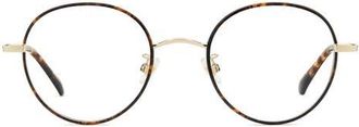 Kate Spade New York helka 49mm small round optical glasses in Havana Gold at Nordstrom