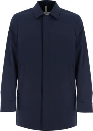 Duno Malbec Torano Trenchcoat - Heren - Mantel - Blauw - M - Leer - Jassen