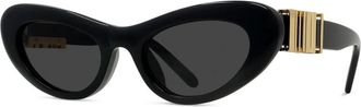 Loewe Lw 40156U Slanke Cat-Eye Zonnebril - Dames - Zonnebrillen - Zwart - ONE Size - Accessoires