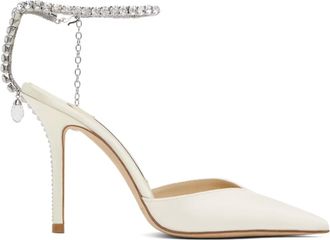 Jimmy Choo London Saeda 100mm Crystal Anklet Pumps Size 37