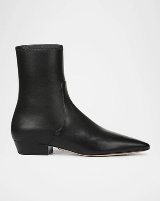 Veronica Beard Glinda Leather Ankle Boots