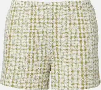 Velvet Daniela embroidered cotton-blend shorts